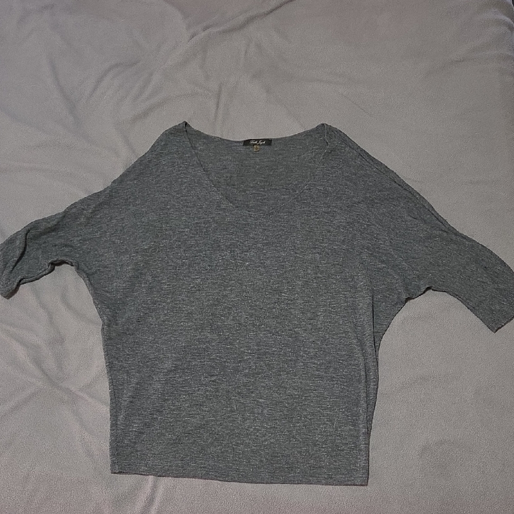 Laila Jayde Charcoal V-Neck Sweater